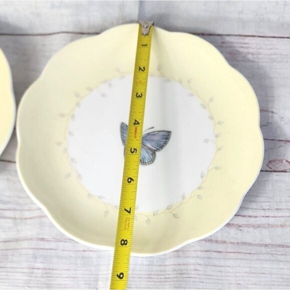 Lenox Butterfly Meadow Yellow Plate: Elegant Porcelain Dessert Plates - Picture 3 of 5